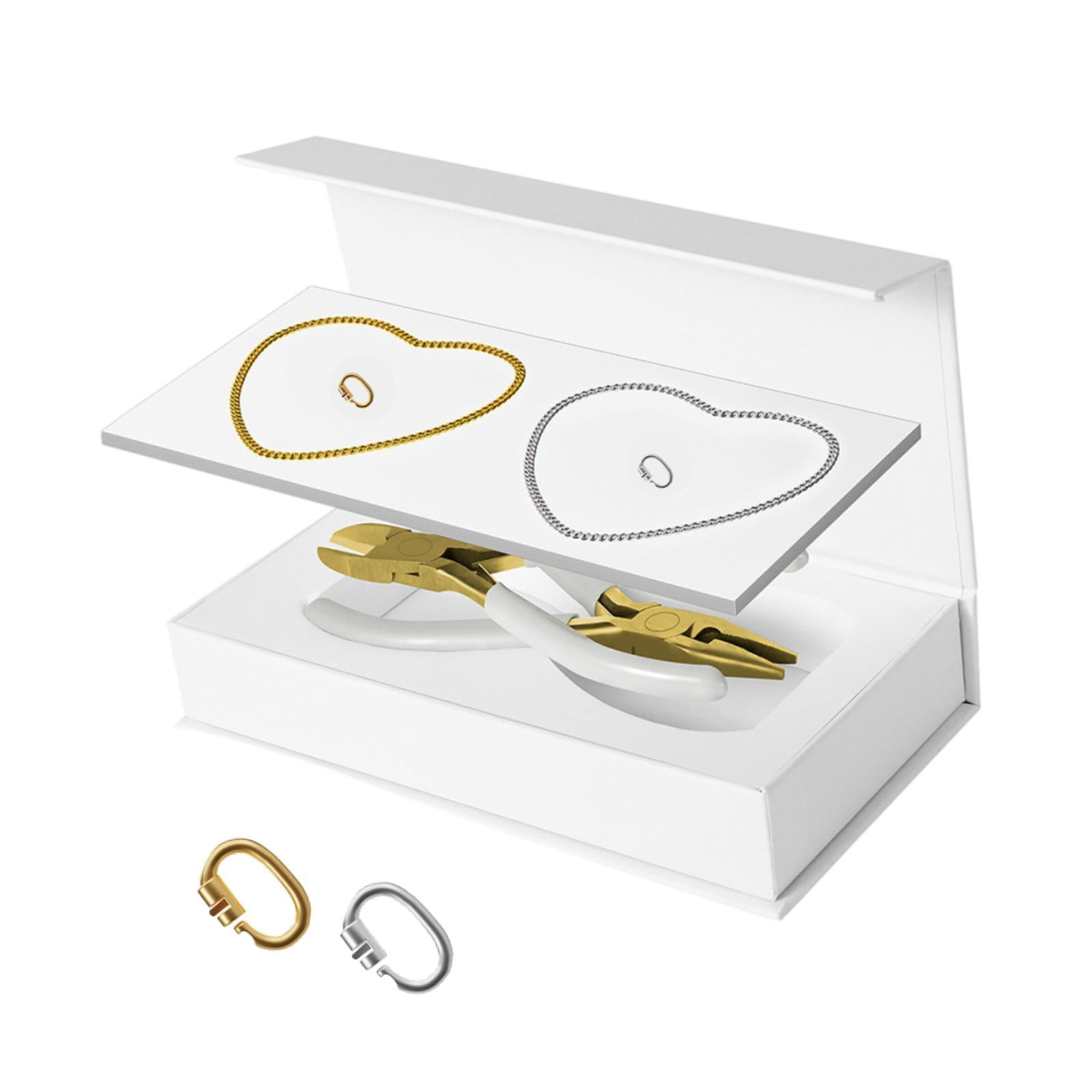 yuksok 2Pcs Permanent Bracelets Kit Relationship with Lock Clasps Couples Bracelets 1 1 Gold