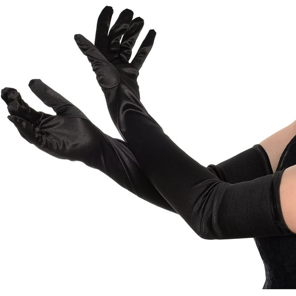 1920s Opera Gloves Fingerless Gloves Long Satin Gloves Elbow