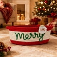 thumbnail image 4 of Fareti 1 Pack Christmas Gift Basket Empty Christmas Storage Bin with Handles, Woven Cotton Rope Basket for Gifts Holiday Treats Party Supplies, Home Xmas, 4 of 5