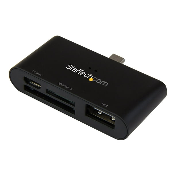 StarTech.com On-the-Go USB Card Reader for Mobile Devices - Lecteur de Cartes (MMC, SD, miniSD, microSD) - USB 2.0