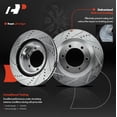 thumbnail image 6 of A-Premium Front and Rear Drilled and Slotted Disc Brake Rotors + Ceramic Pads Kit Compatible with Select Toyota & Lexus Models - 4Runner 2010-2020, GX460 2010-2021, 4.6L, 12-PC Set, 6 of 9