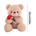 thumbnail image 4 of Qocolhg Plush Stuffed Animal Bear Gift with Rose Funny Cute Stuffed Animal Plush Gift for Girlfriend Valentine's Day, 10 Inches (Pink), 4 of 4