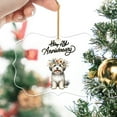 thumbnail image 2 of Happy Anniversary Havanese Celebrates Wedding Love Family Party Acrylic Benelux Ornament Havanese Dog Lover Gifts Idea Home Tree Decor - 01015, 2 of 4
