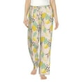 thumbnail image 2 of Goofa Lemon Leaves Printed Soft Pajama Pants for Women, Wide Leg Comfy Casual Lounge Yoga Pants-Small, 2 of 9