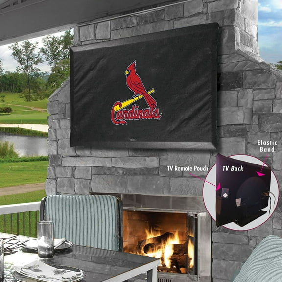 Black St. Louis Cardinals 55" x 31" TV Cover