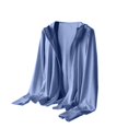thumbnail image 4 of Vinsonshop Women's Outdoor UV Sun Protection Shirt UPF 50+ Lightweight Long Sleeve Hoodie Jacket Sun Cover Up Blue L, 4 of 8