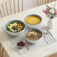 thumbnail image 5 of 60 Oz Large Soup Bowl Set Of 3, Japanese Ramen Pho Bowls, Blue And White Porcelain Big Bowl, 5 of 9