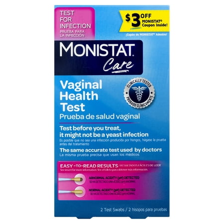 Monistat Care Vaginal Health Test pH Test for Infection, 2 (Best Cure For Water Infection)
