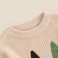 thumbnail image 4 of Okbabeha Baby Christmas Sweaters Cute Long Sleeve Letter Embroidery Knit Pullover Toddler Kids Girls Boys Winter Holiday Top, 4 of 7