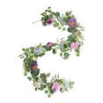 thumbnail image 4 of deevoka Artificial Peony Garland Floral Garland Flower Arrangement Greenery Garland Rose Peony Vine for Wedding Home Party Decoration, 4 of 9