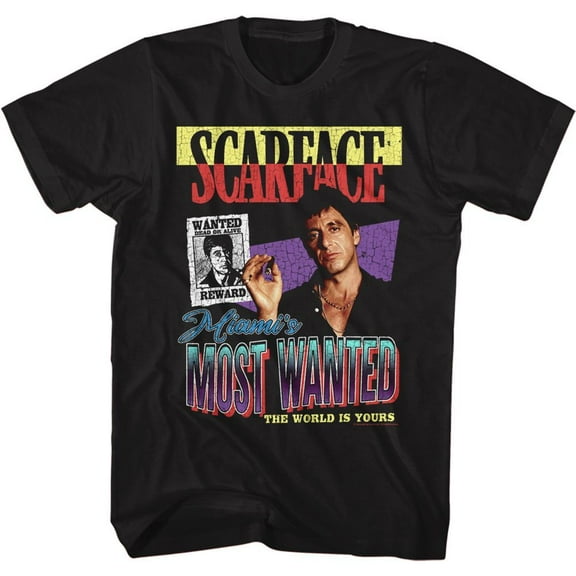 Scarface Most Wanted Black T-Shirt