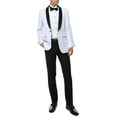 thumbnail image 2 of Ferrecci Men's Reno White/Black Slim Fit Shawl Collar Lapel 2 Piece Tuxedo Suit Set - Tux Blazer Jacket and Pants (40 Short), 2 of 6