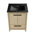 thumbnail image 5 of Virage 24 in. Brown Oak Bathroom Vanity With Black, 3-Hole Ceramic Sink Top, 5 of 9
