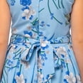 thumbnail image 6 of Baby Girls Casual Dress Shoulder Bow Kids Summer Party Sleeveless Dresses in Floral White, Size 11-12, 6 of 6