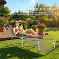 thumbnail image 4 of Outsunny Chaise Longue Pliante d'Extérieur, Brun, 4 of 10