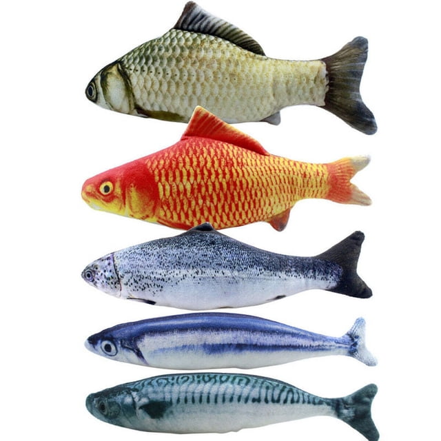 5 Piezas de Juguetes para Peces Catnip Gatos 20 Cm Almohada