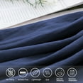 thumbnail image 6 of Unique Bargains 100% Microfiber Soft 3 Pieces Duvet Cover Set Queen Navy Blue, 6 of 8