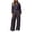 Dark Gray, variant on Womens Sweatsuits 2 Piece Set Comfort Drawstring Hooded Sweatshirt & Elastic High Waist Wide Leg Pants Suit Versatile Casual Track Suits Fashion Solid Color Suit Set with Pockets S