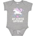 thumbnail image 3 of Inktastic My Auntie Loves Me Unicorn Girls Baby Bodysuit, 3 of 5