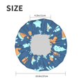 thumbnail image 6 of YFYANG Women's Double Waterproof Shower Cap, Blue Christmas Pattern Reusable Hair Cap for All Hair Styles and Head Sizes, 6 of 9