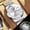 Transparent white background with silver edges, variant on Men's watch, fashionable business sports dual-calendar waterproof fully automatic quartz watch with hollow transparent back, non-mechanical men's wristwatch