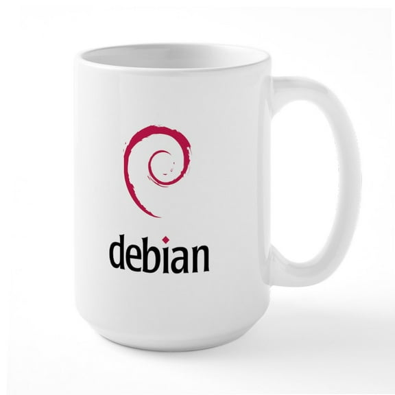 CafePress - Large Debian Mug - 15 oz Ceramic Large White Novelty Mug
