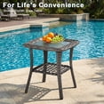 thumbnail image 6 of Opohoro 6 piece Outdoor Conversation Set with 2 Glass Top Side Tables, High Back Wicker Swivel Patio Chairs of 4 for Porch, Deck, Balcony, 6 of 11