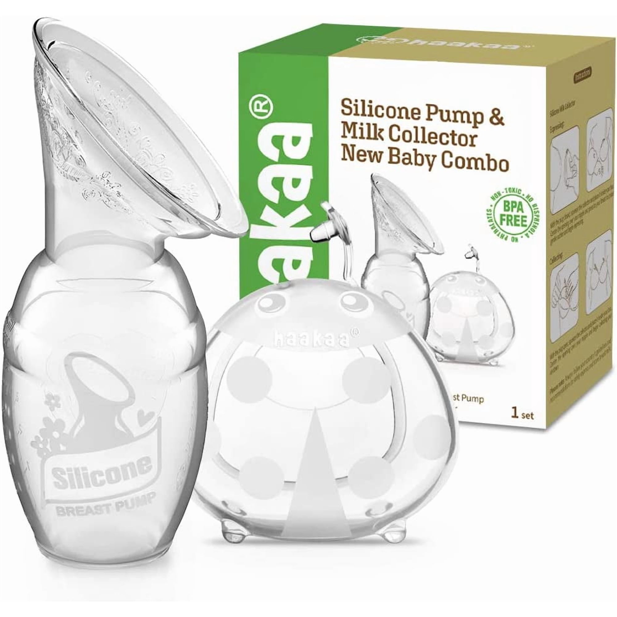 Haakaa Silicone Pump & Milk Collector New Baby Combo