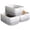3-Tone Gray-11.8" x 8" x 4.5", variant on Black 11.8" x 8" x 4.5" Rectangle Rope Woven Storage Baskets 3 Pack for Shelves, Bathroom, Closet