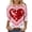Multicolor, variant on Tops for Women 3/4 Sleeve Valentine's Day Heart Printed Round-neck T-Shirt Multicolor XL