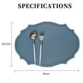 thumbnail image 2 of CCOCC 4Pcs Coasters,Waterproof and Oil-Resistant Dish Mat,Modern PVC Material Coasters Set of 4,Blue, 2 of 6