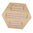 thumbnail image 3 of Bandejas de Inserción PU Yinane Almohadillas de material cuero Para joyería Franela beige Soporte de exhibición de anillo de madera, 3 of 5