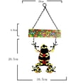 thumbnail image 3 of Welcome Sign Metal Front Door Decor Simulation Frog Garden Hanging Pendant Rural Colorful Spring Home Decoration(Yellow), 3 of 3
