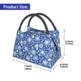 thumbnail image 2 of Balery whiet Snowflake blue background Bolsa de Aislamiento Portátil – Bolsa de Almuerzo con Forro de Aluminio Mejorado, Funda Impermeable y Fácil de Limpiar para Picnic y Caja de Almuerzo, 2 of 6
