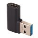 thumbnail image 3 of Adaptador USB 30 a tipo C hembra aleación de aluminio Ángulo izquierdo Adaptador USB 30 a tipo C de 90 grados 10 GBPS Plug and Play Compact 3A para discos duros, 3 of 8