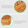 thumbnail image 4 of Tersarium Woven Fruit Basket Bread Basket Imitation Wicker Fruit Bowl Container Rattan Tray Candy Serving Basket Hyacinth Storage for Snacks, 4 of 11