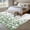 White Light Green Emerald Green, variant on Round Area Rug 3 Ft, Spring Blue Eucalyptus Washable Non-Slip Circle Carpet for Living Room/Bedroom, Botanical Green Leaf Country Low-Profile Small Floor Mats Collection Rugs for Indoor