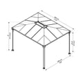 thumbnail image 4 of Palram - Canopia Martinique 3600 10' x 12' Polycarbonate/Aluminum Gazebo - Gray/Bronze, 4 of 9