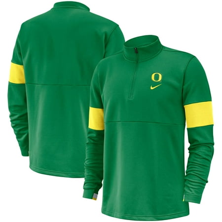 Oregon Ducks Nike 2019 Coaches Sideline Performance Half-Zip Pullover Jacket -