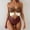 A_ Brown, variant on UTSJKR Women's Color Block Cutout One-Piece Swimsuit, Ruched Tummy Control Bathing Suit with Metal Ring Details for Beach Purple L