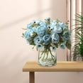 thumbnail image 3 of LShunze Peonies Artificial Flowers Vintage Faux Peony Arrangements Fake Flower for Vase Silk Floral Bouquet for Table Centerpiece Wedding Decoration Indoor Home Decor, 3 of 8