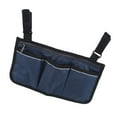 thumbnail image 2 of Sac Latéral pour Chaise Sac de Rangement pour Accoudoir de Chaise de Camping Sac Latéral pour Fauteuil Roulant avec Bande Réfléchissante Accessoires Pratiques Bleu, 2 of 8