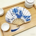 thumbnail image 4 of Wzzjkit Folding Hand Fan With Colorful Classical Style Folding Fan for Party Dancing Wedding and Home Decoration, 4 of 6