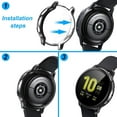 thumbnail image 6 of 3Pack TPU Protective Case Cover For Samsung Galaxy Watch Active 2 40mm 44mm Cover with Full Around Screen Protector Cover Soft TPU Anti-Scratch HD Case for Galaxy Active 2  Smart Watch Women Men, 6 of 10