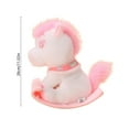 thumbnail image 3 of 2026 Year of the Horse Electrical Rocking Horse Doll - Pink Auto-Rocking Plush Toy, Soft Polyester Fiber Christmas Gift for Kids, Compact Desk Shelf Decor for Home Office, 3 of 6