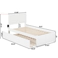 thumbnail image 4 of AFI Canyon Twin XL Wood Platform Bed with Footboard & Twin XL Trundle in White, 4 of 6