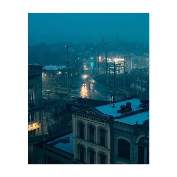 Over Scranton 02 - Scranton Pennsylvania Photography Unframed Wall Art Print 8 x 10 inches