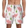 thumbnail image 3 of Uemuo Funny Little Pigs Pattern Mens Swim Trunks Quick Dry Board Shorts with Mesh Lining, Stretch Beach Shorts Quick Dry No-Chafing Board Shorts-XX-Large, 3 of 9