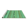 thumbnail image 2 of Ahgly Company Machine Washable Indoor Rectangle Abstract Turquoise Blue Modern Area Rugs, 6' x 9', 2 of 4