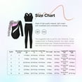 thumbnail image 5 of Haitryli Kids Girls 3Pcs Gymnastics Outfits Long Sleeve Dance Leotard with Crop Tops Bra Leggings Pants Set Tracksuit Black 12, 5 of 5
